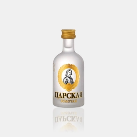 Фото Водка Царская Золотая миньон 50 мл от сети магазинов Алкогольных напитков Бонвин|Лучшая цена|Доставка в ближайший магазин